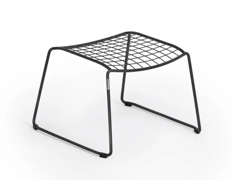 Hocker Weish�upl FLOW Fu�auflage Edelstahl graumetallic